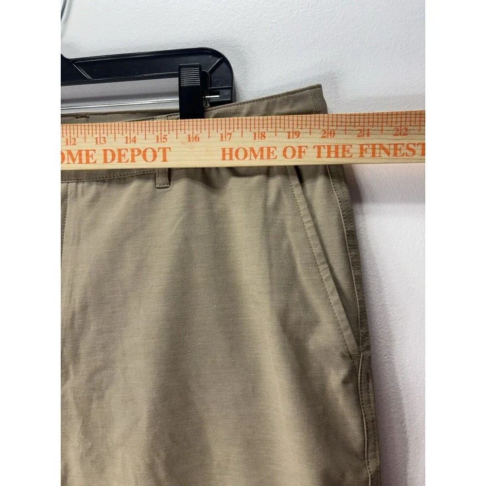 Faherty All Day Shorts Performance Stretch Chino Mens Khaki Drawstring Sz 36